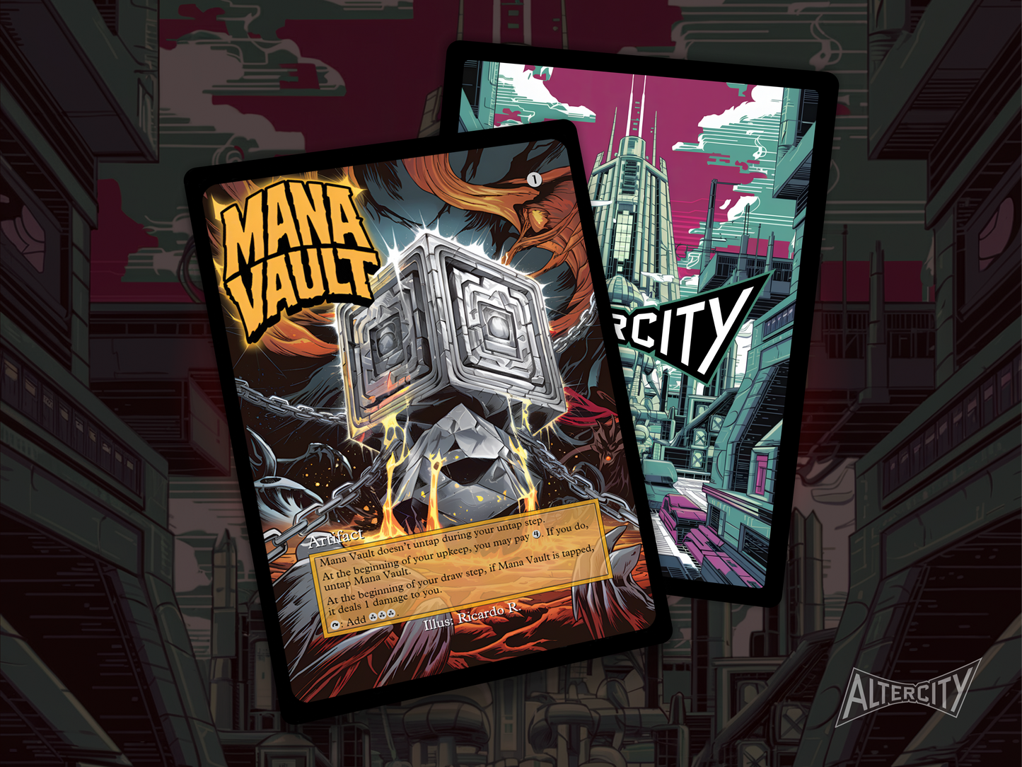 Mana Vault (v2) - MTG Custom Cards, Commander alternate art - Magic MTG Alters Full
