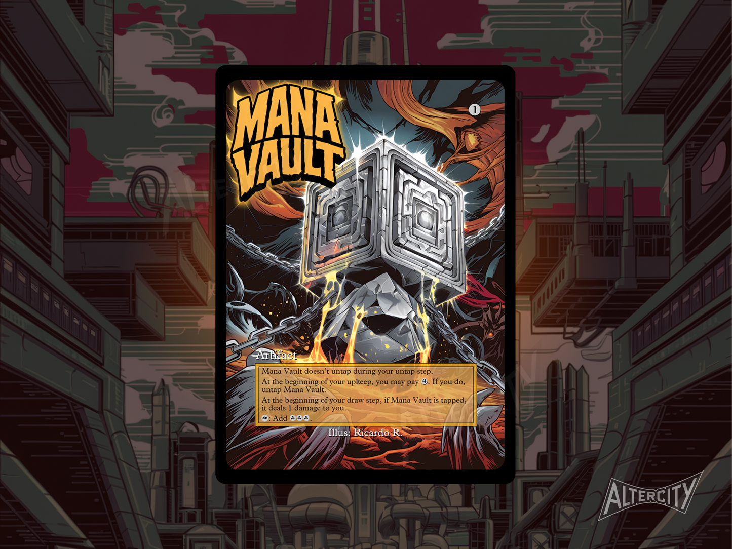 Mana Vault (v2) - MTG Custom Cards, Commander alternate art - Magic MTG Alters Full