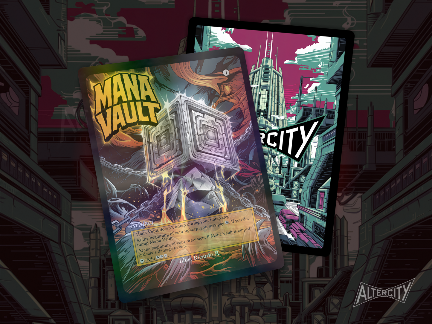 Mana Vault (v2) - MTG Custom Cards, Commander alternate art - Magic MTG Alters Full