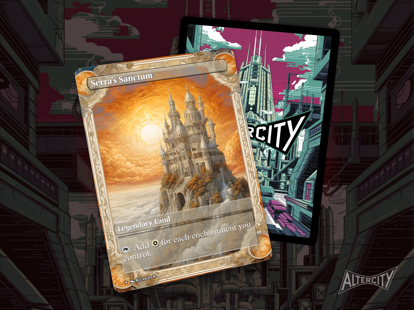 Serra's Sanctum (v2) - Full Art Alter - MTG Custom Cards, Commander, Edh and Cedh High Quality Altered Proxies