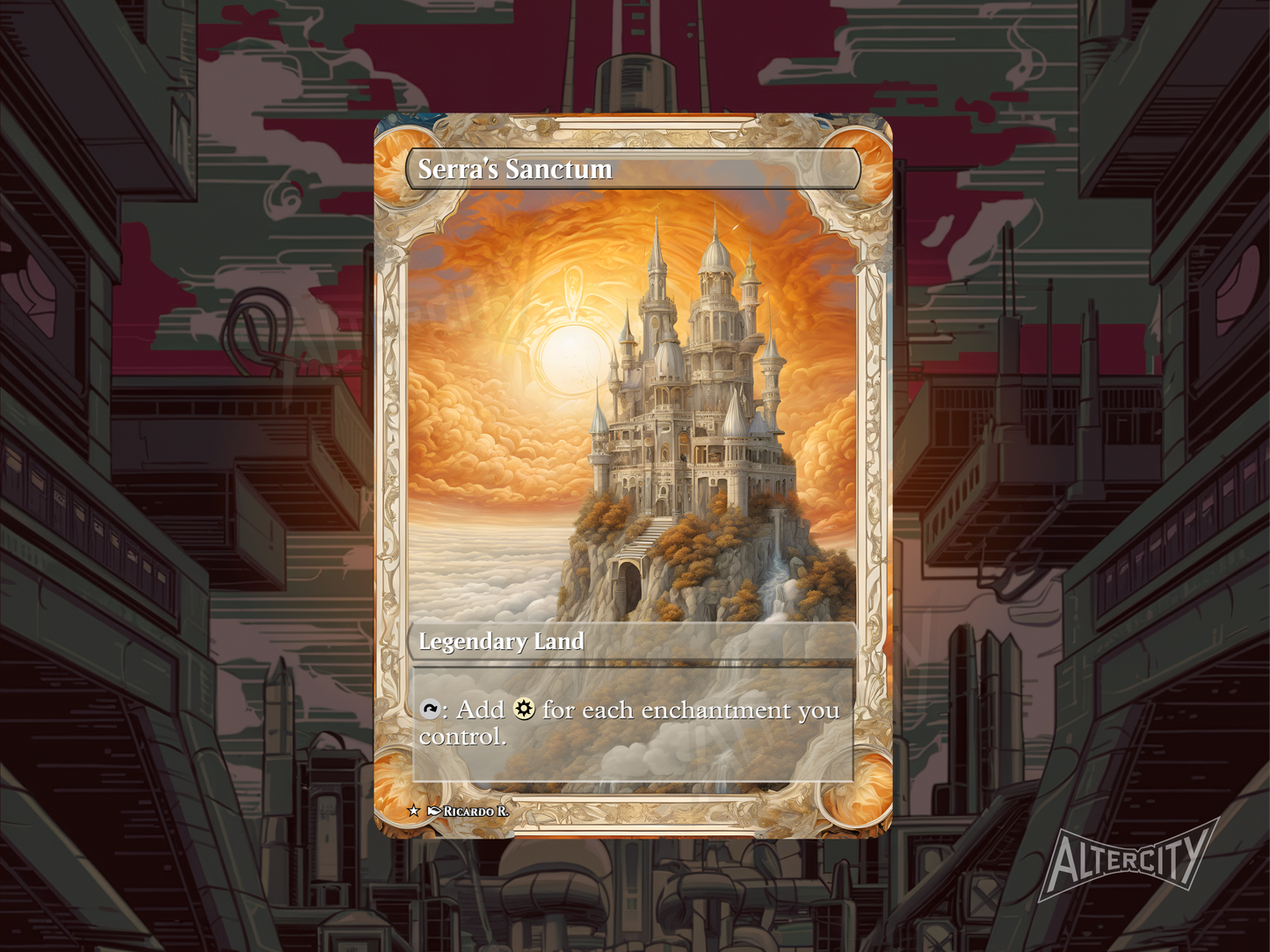 Serra's Sanctum (v2) - Full Art Alter - MTG Custom Cards, Commander, Edh and Cedh High Quality Altered Proxies