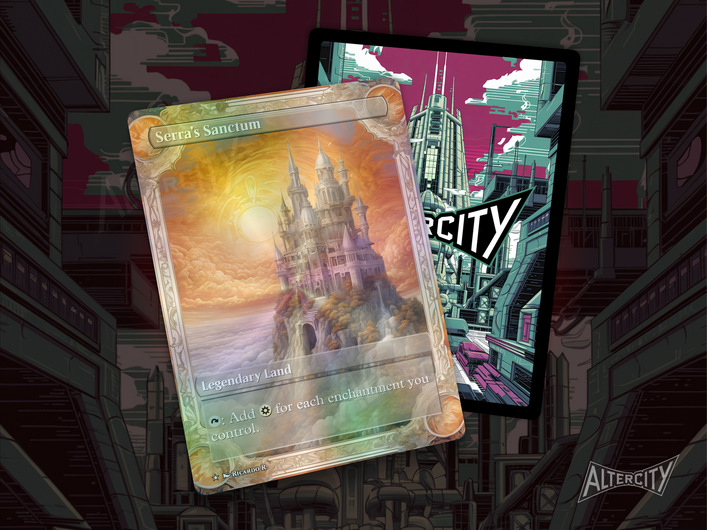Serra's Sanctum (v2) - Full Art Alter - MTG Custom Cards, Commander, Edh and Cedh High Quality Altered Proxies