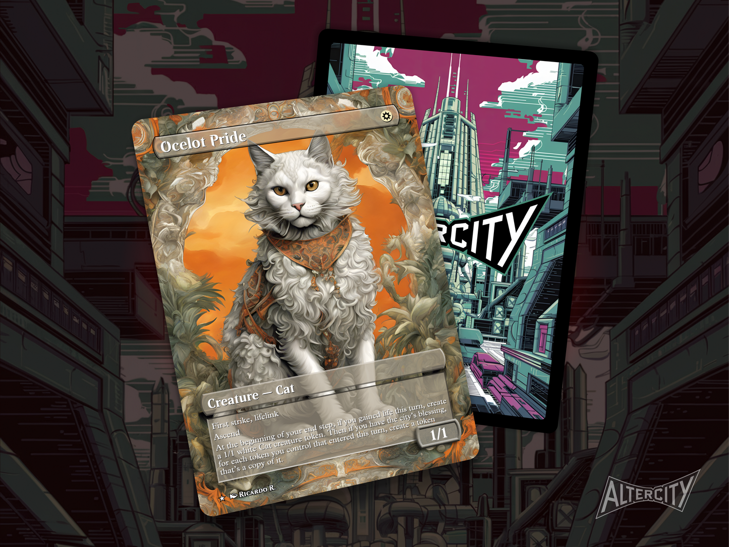 Ocelot Pride - MTG Custom Cards , Commander alternate art - Magic MTG Alters Full