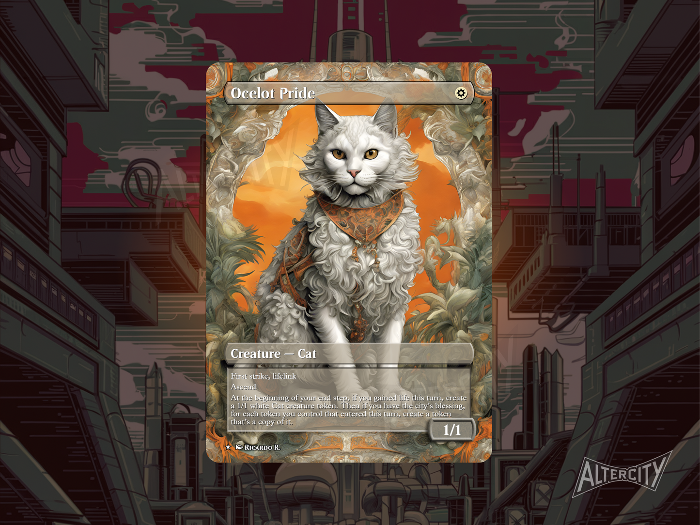 Ocelot Pride - MTG Custom Cards , Commander alternate art - Magic MTG Alters Full