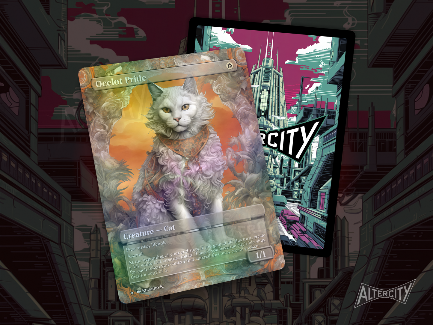 Ocelot Pride - MTG Custom Cards , Commander alternate art - Magic MTG Alters Full