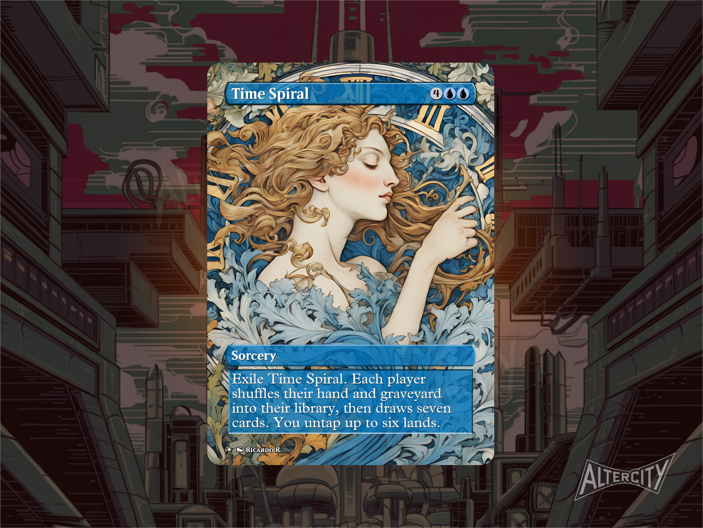 Time Spiral - MTG Custom Cards , Commander alternate art - Magic MTG Alters Full