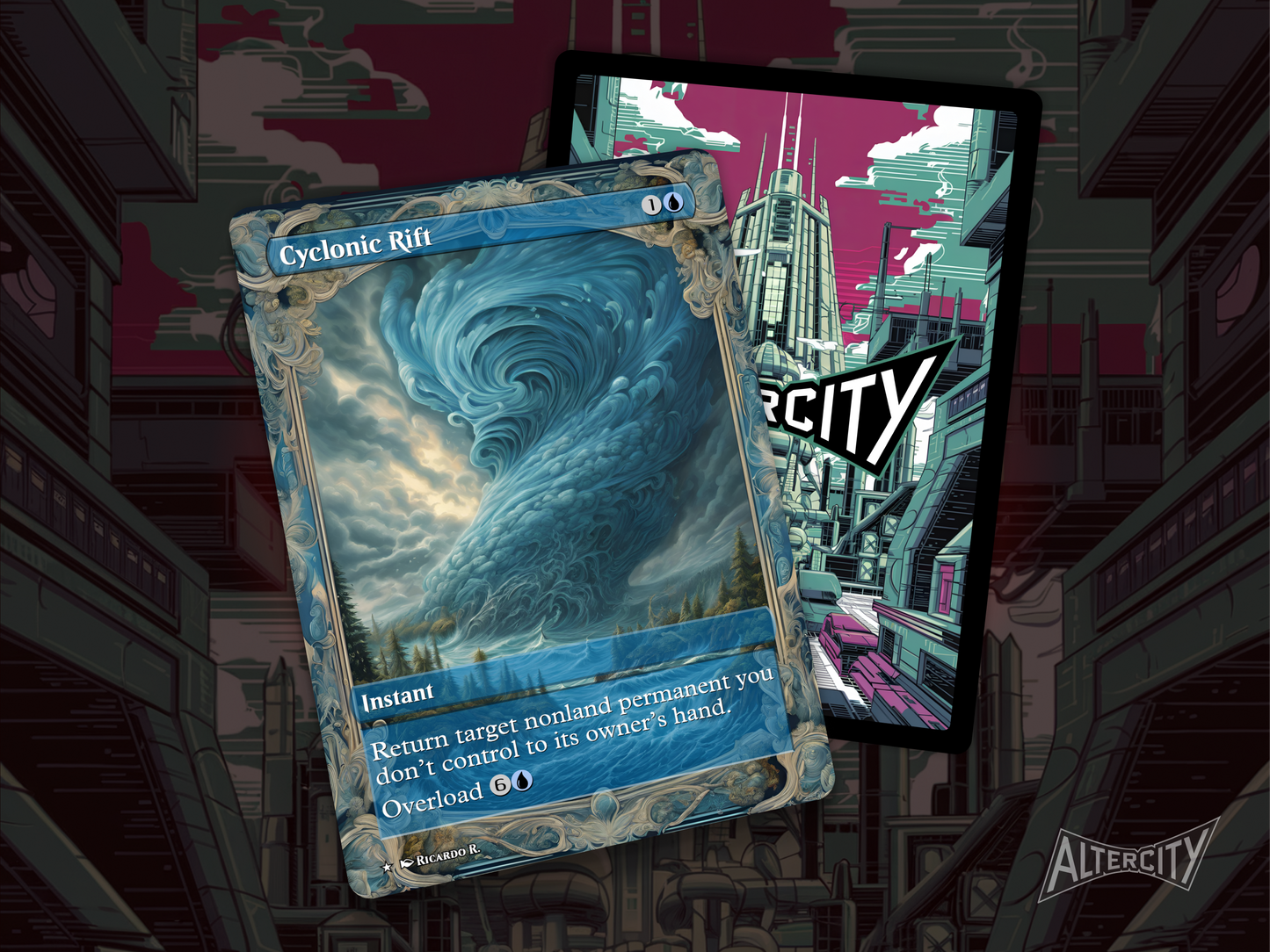 Cyclonic Rift (v2) - Full Art Alter - MTG Custom Cards, Commander, Edh and Cedh High Quality Altered Proxies