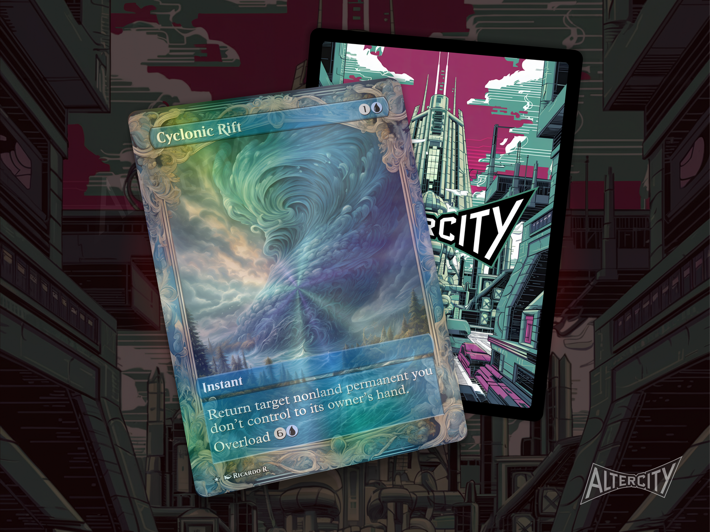 Cyclonic Rift (v2) - Full Art Alter - MTG Custom Cards, Commander, Edh and Cedh High Quality Altered Proxies