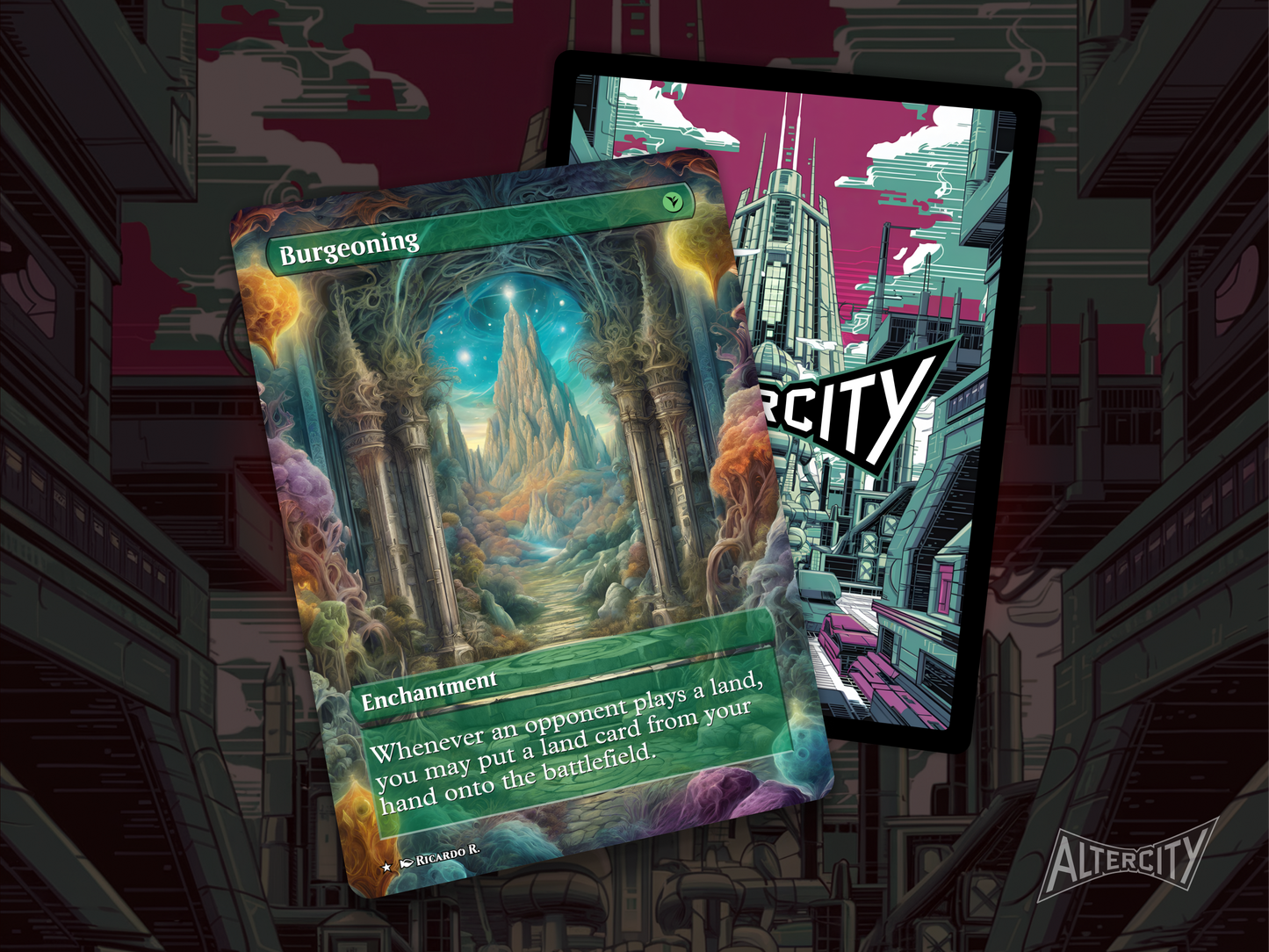Burgeoning - MTG Custom Cards, Commander alternate art - Magic MTG Alters Full Art