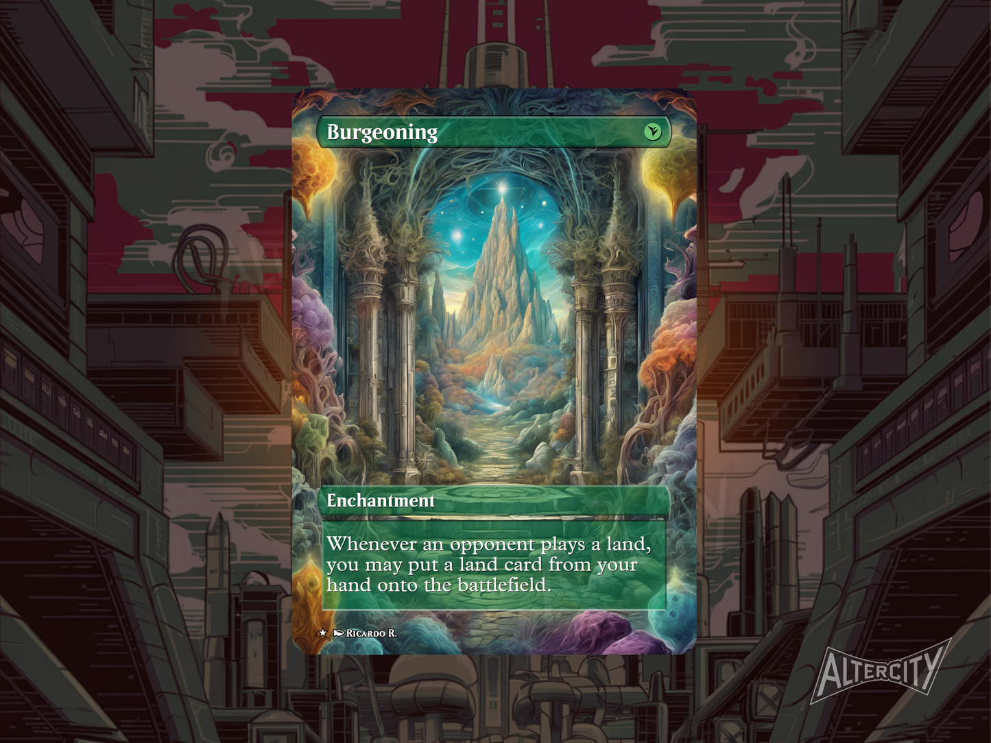 Burgeoning - MTG Custom Cards, Commander alternate art - Magic MTG Alters Full Art
