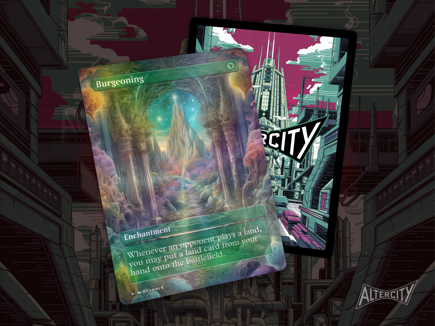 Burgeoning - MTG Custom Cards, Commander alternate art - Magic MTG Alters Full Art