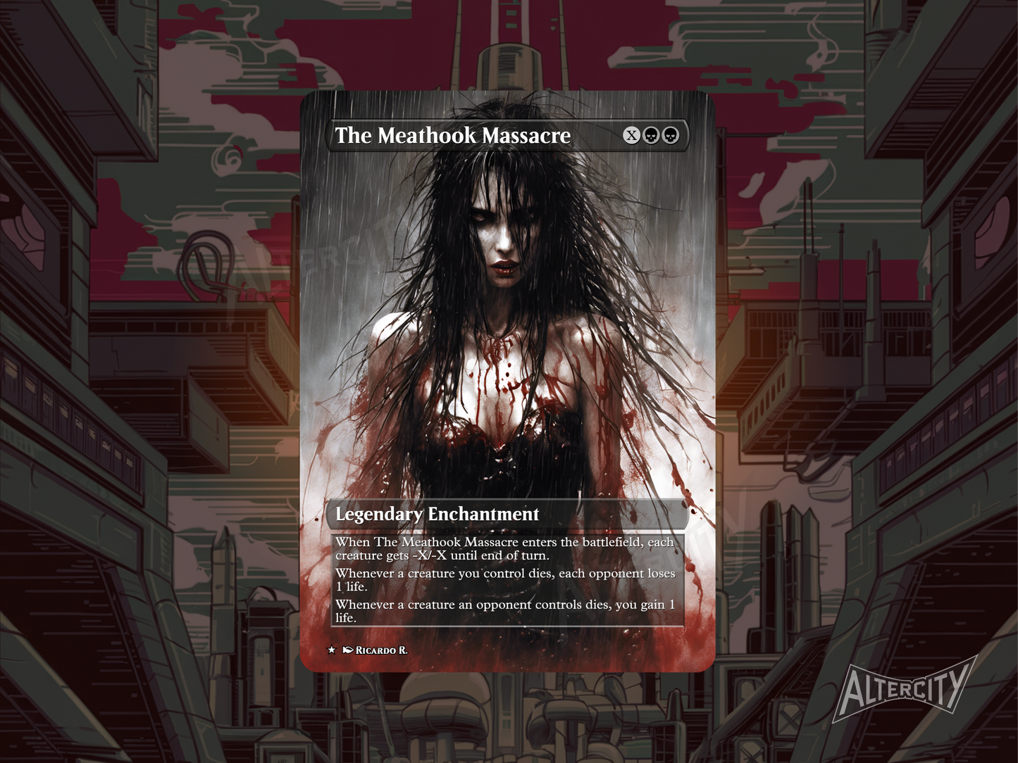 The Meathook Massacre - MTG Custom Cards, Commander alternate art - Magic MTG Alters Full