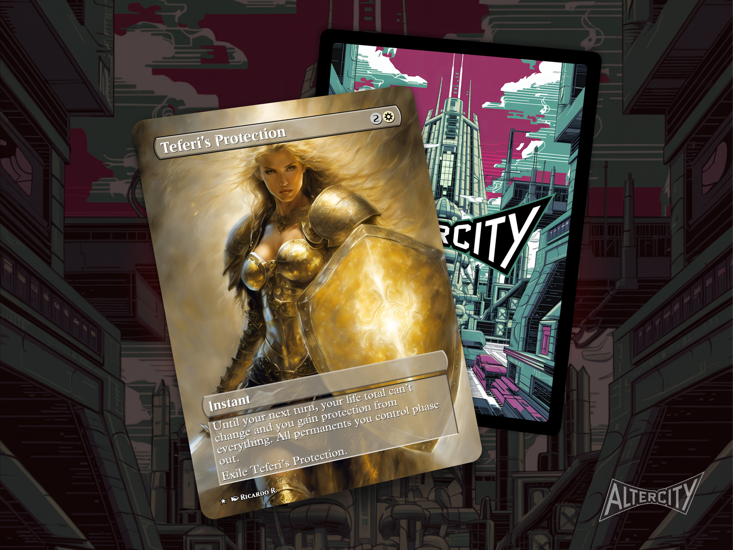 Teferi's Protection - MTG Custom Cards, Commander alternate art - Magic MTG Alters Full Art