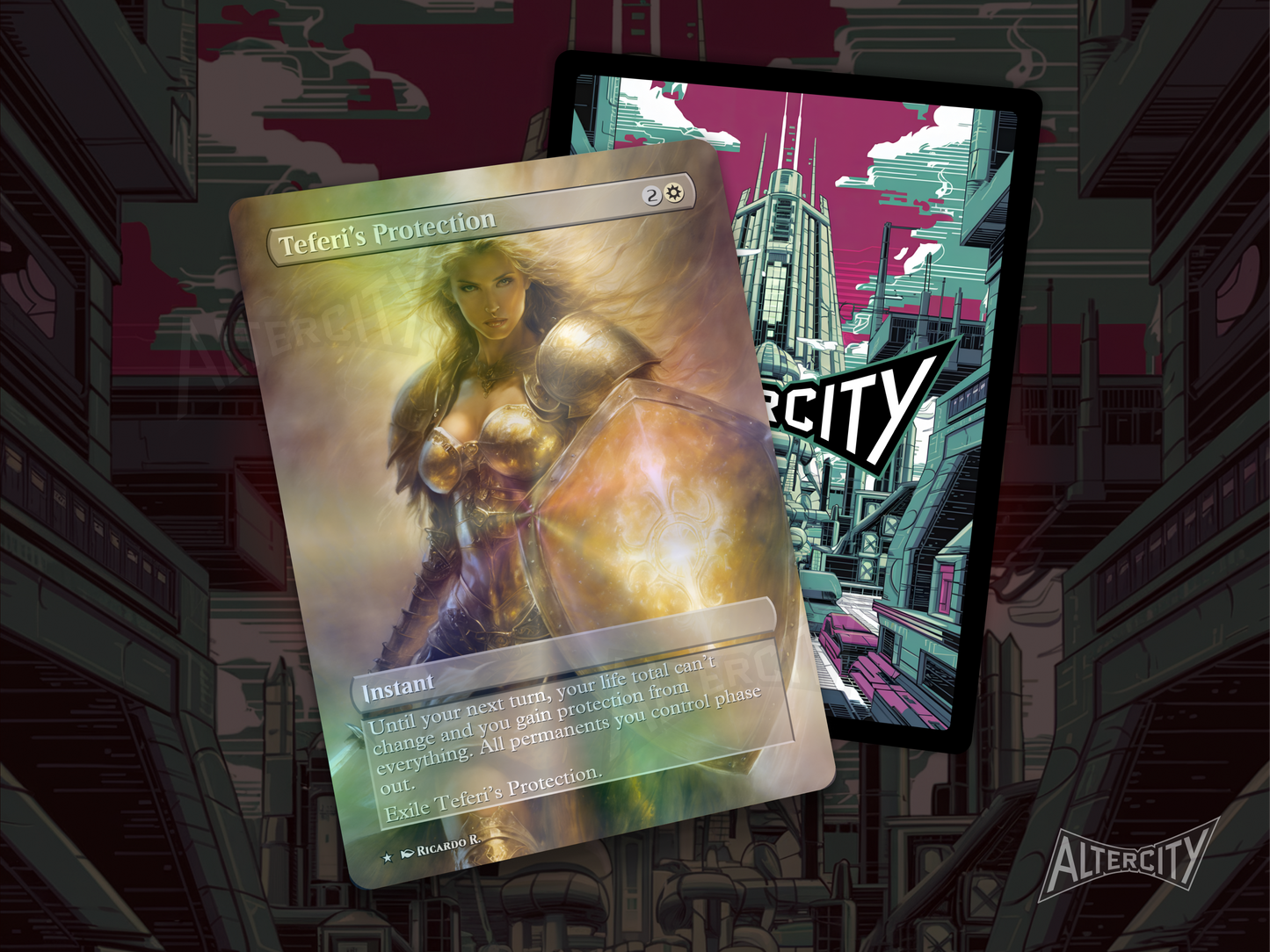 Teferi's Protection - MTG Custom Cards, Commander alternate art - Magic MTG Alters Full Art