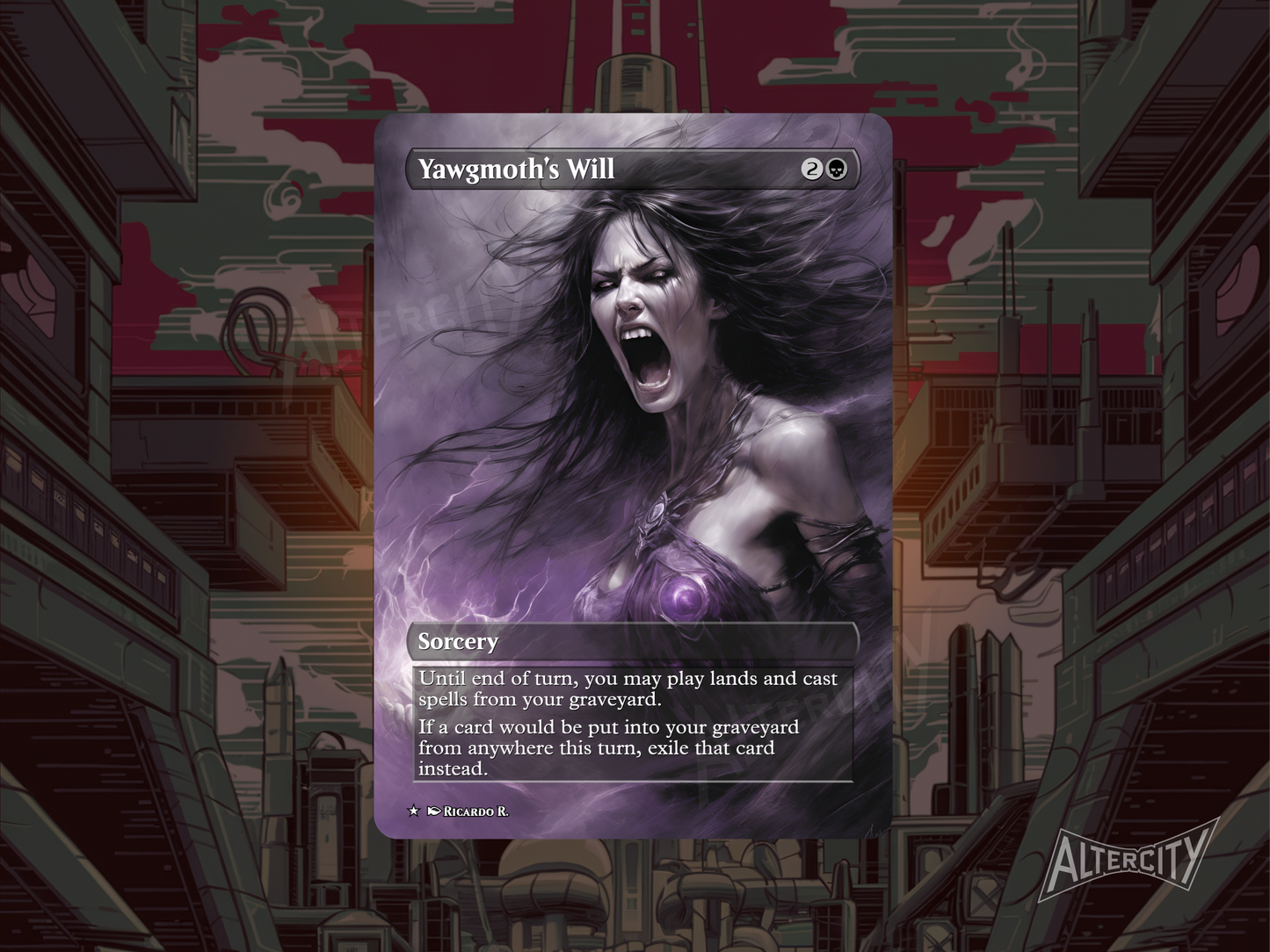 Yawgmoth's Will (v2) - Full Art Borderless - MTG Custom Cards, Commander, Edh and Cedh High Quality Altered Proxies