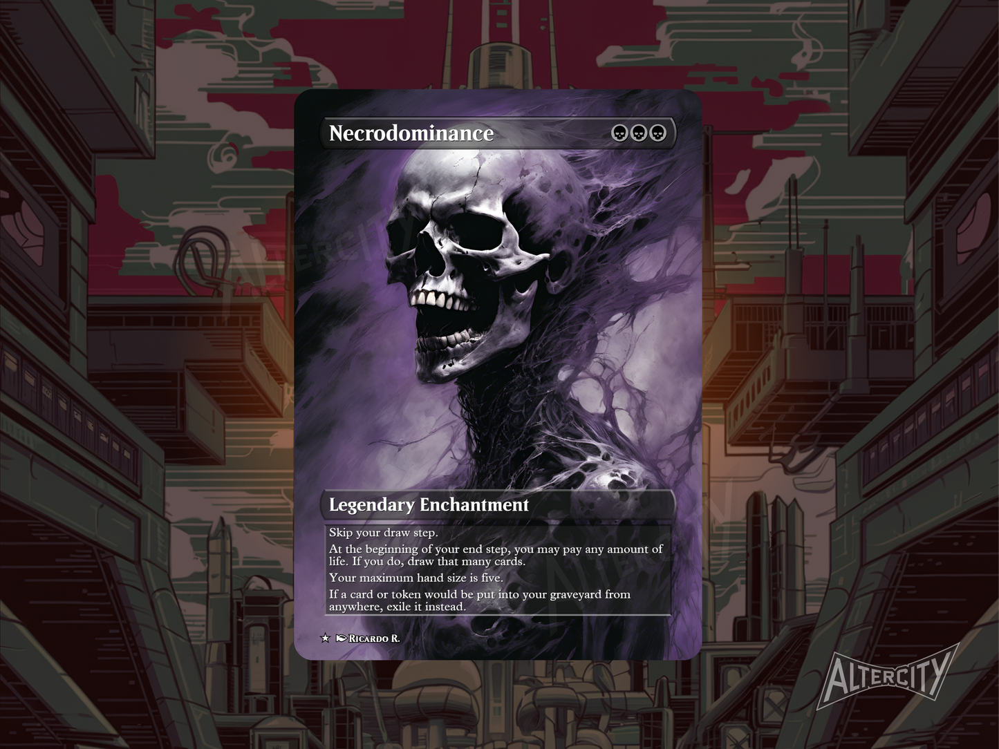 Necrodominance (v2) - MTG Custom Cards, Commander alternate art - Magic MTG Alters Full