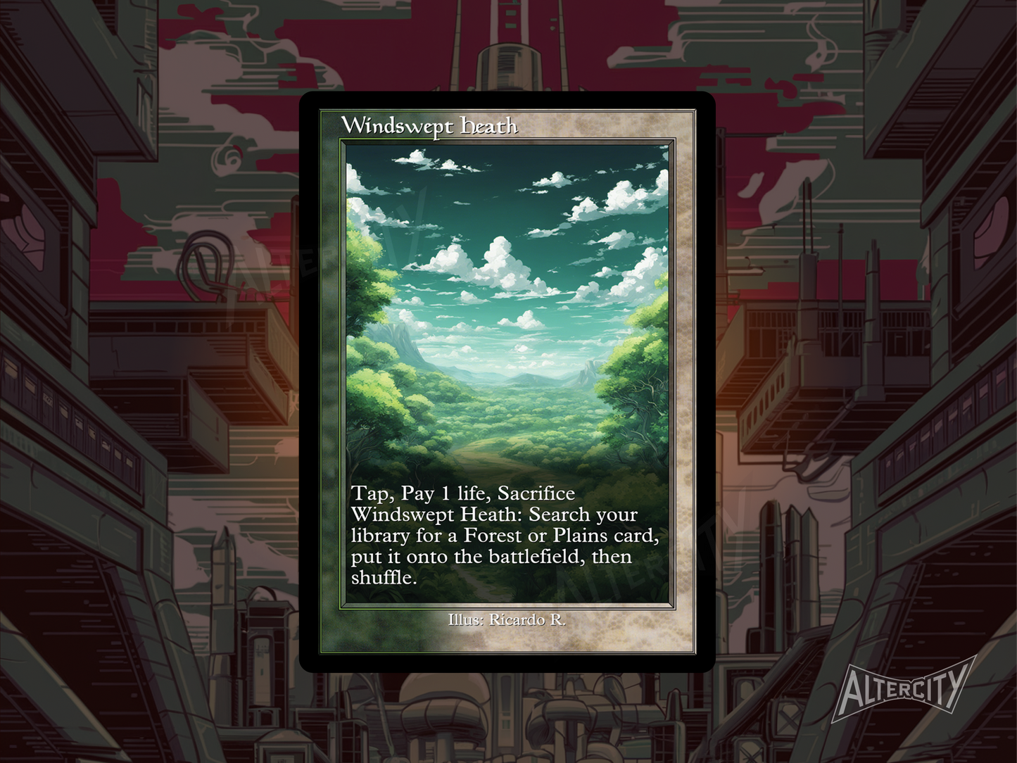 Windswept Heath (v2) - Mtg Custom Cards, Commander, Edh and cEDH High Quality Altered Proxies