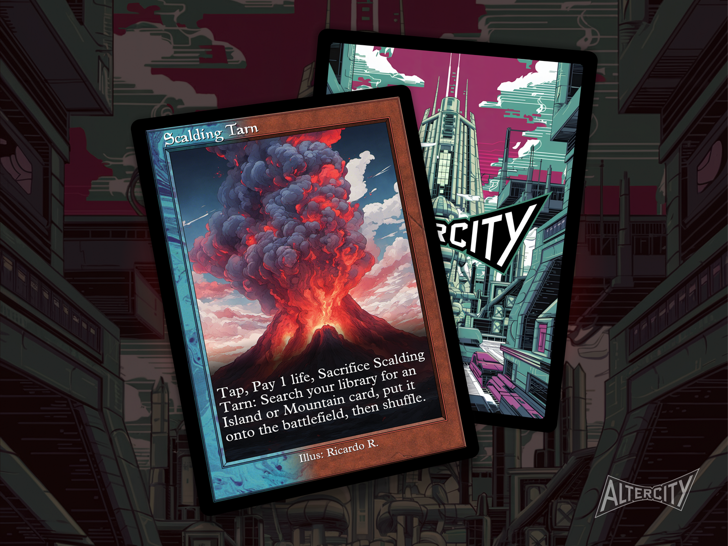 Scalding Tarn (v2) - Mtg Custom Cards, Commander, Edh and cEDH High Quality Altered Card