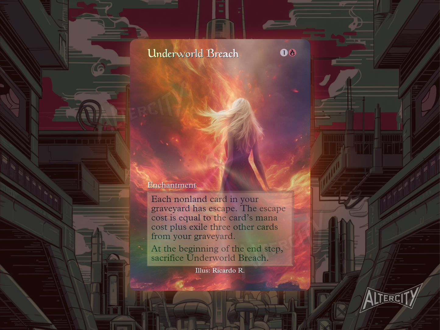 Underworld Breach (v2) - MTG Custom Cards, Commander alternate art - Magic MTG Alters Full Art