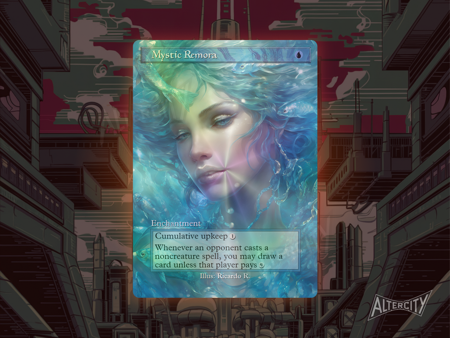Mystic Remora (v2) - MTG Custom Cards, Commander alternate art - Magic MTG Alters Full Art