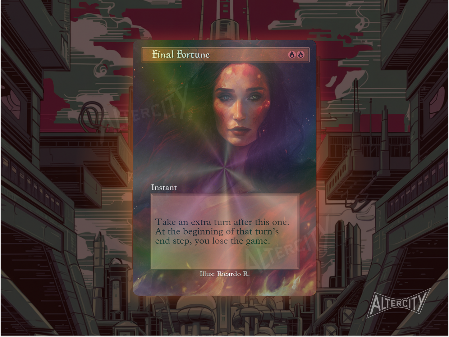 Final Fortune (v2) - Full Art Alter - MTG Custom Cards, Commander, Edh and Cedh High Quality Altered Proxies