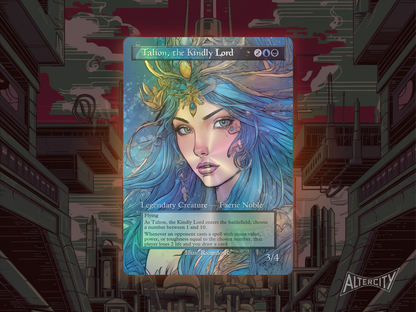 Talion, the Kindly Lord (v2) - PRE-ORDER - Full Art Borderless Alter - MTG Custom Cards, Commander, Edh and Cedh High Quality Alters