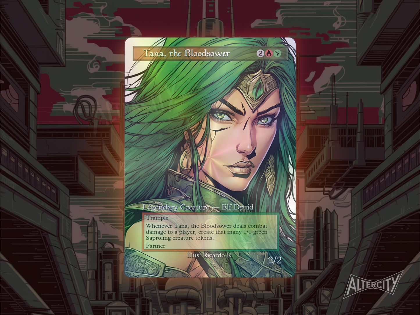 Tana, the Bloodsower - MTG Custom Cards , Commander alternate art - Magic MTG Alters Full