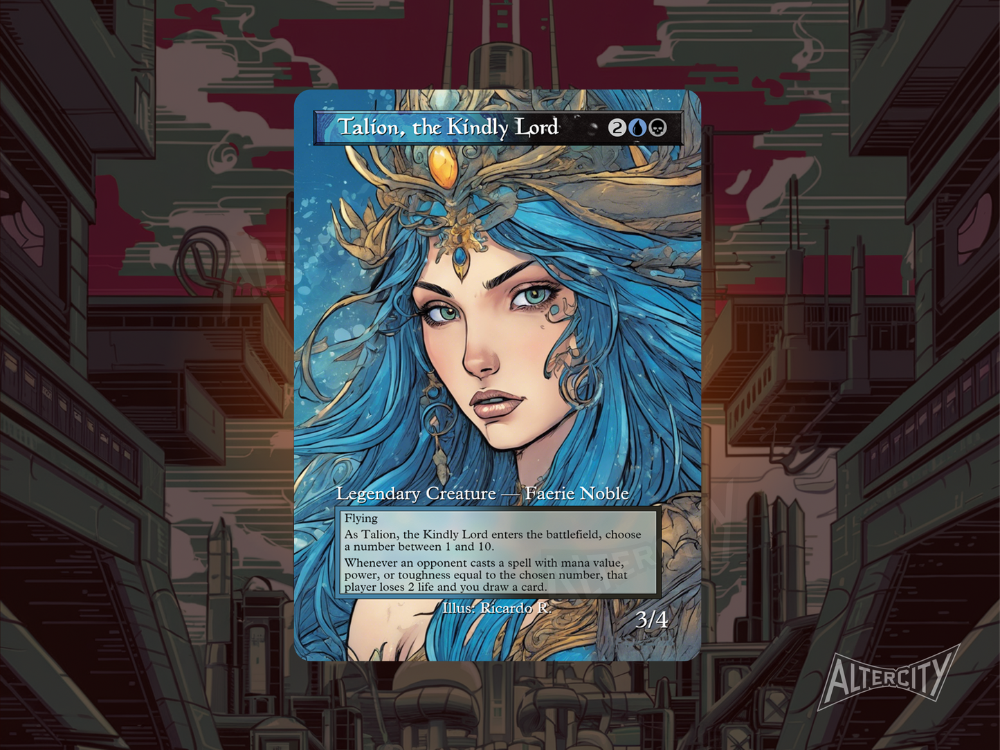 Custom Talion, the Kindly Lord MTG proxy with noble full-art design creating Spirit tokens.