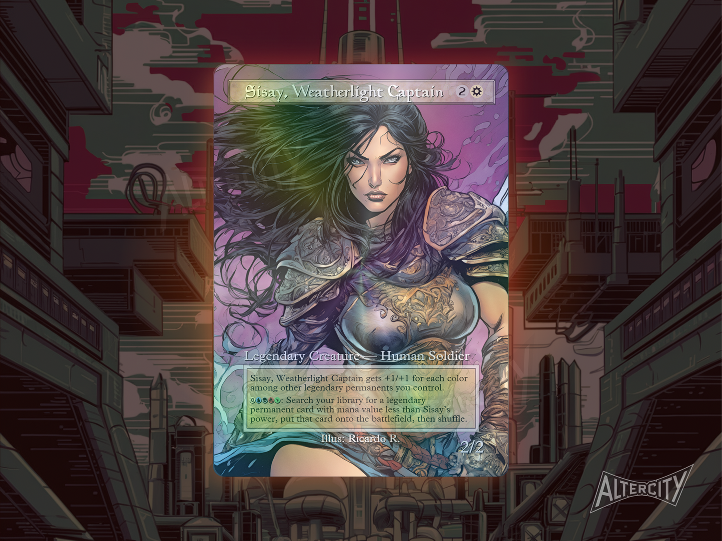 Sisay, Weatherlight Captain - MTG Custom Cards , Commander alternate art - Magic MTG Alters Full