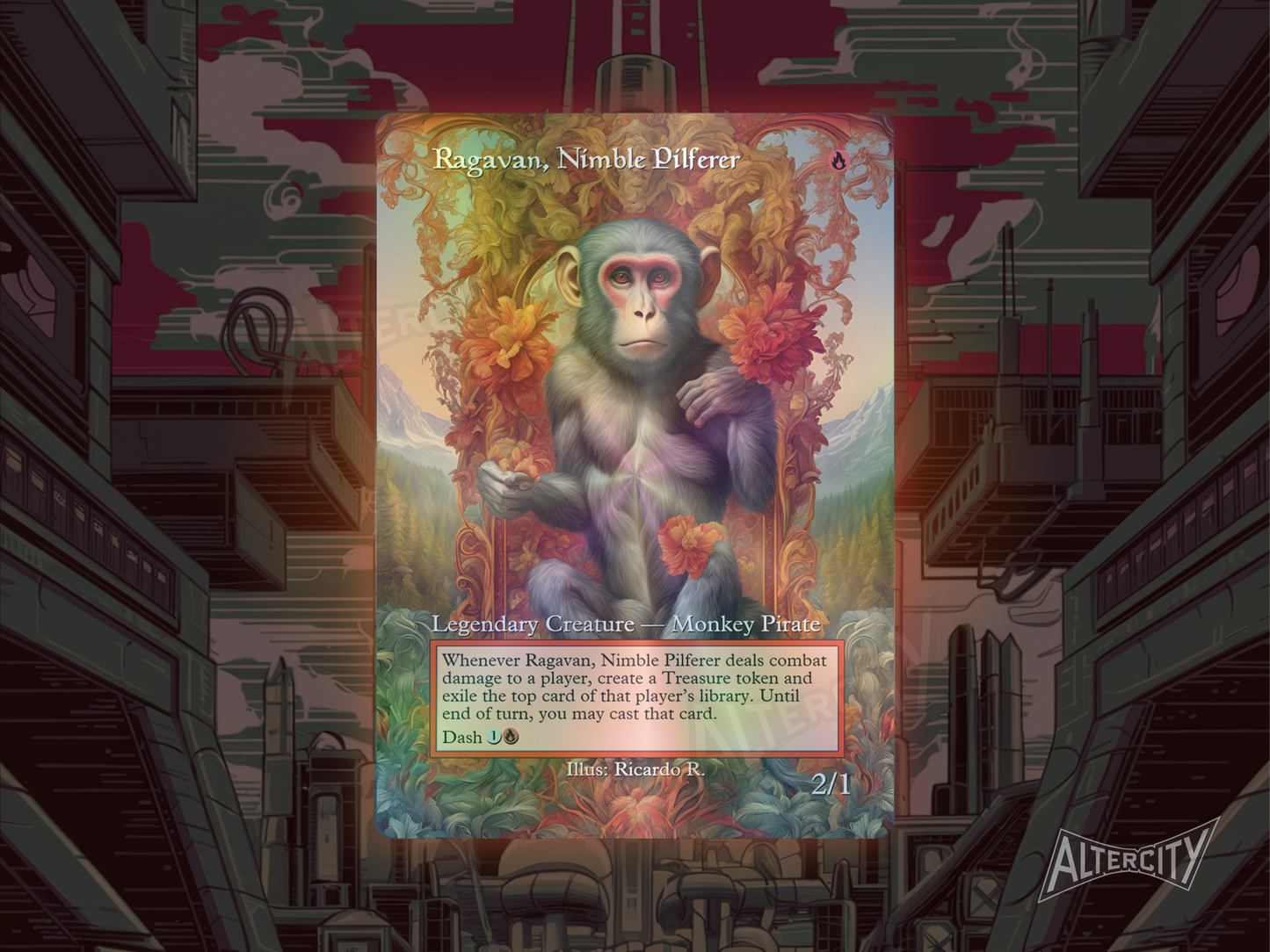 Ragavan, Nimble Pilferer (v2) - MTG Custom Cards , Commander alternate art - Magic MTG Alters Full Art