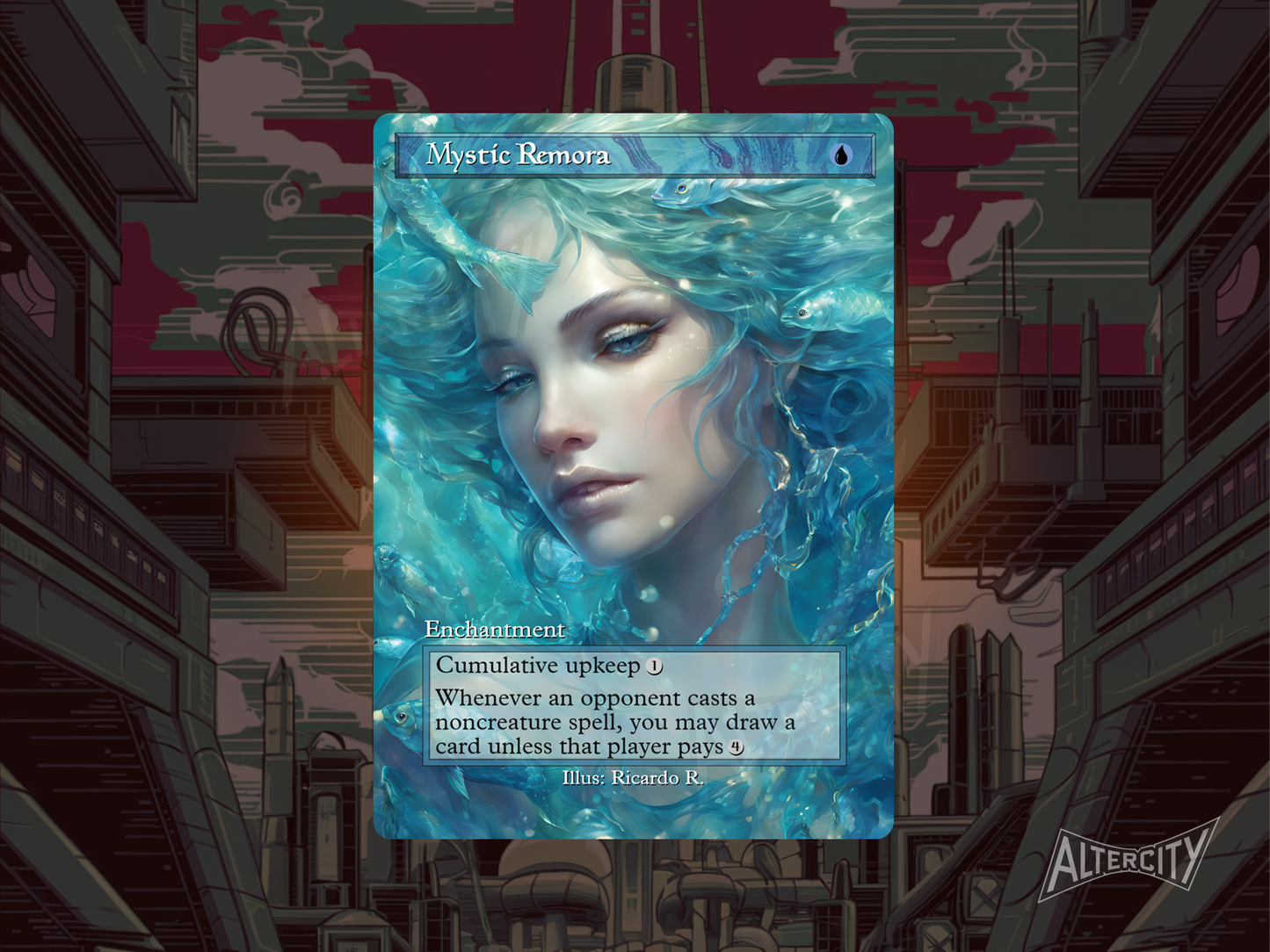 Mystic Remora (v2) - MTG Custom Cards, Commander alternate art - Magic MTG Alters Full Art