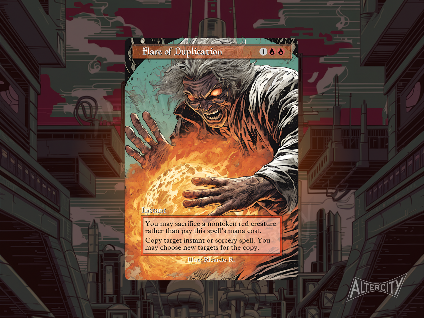 Flare of Duplication (v2) - MTG Custom Cards, Commander alternate art - Magic MTG Alters Full Art