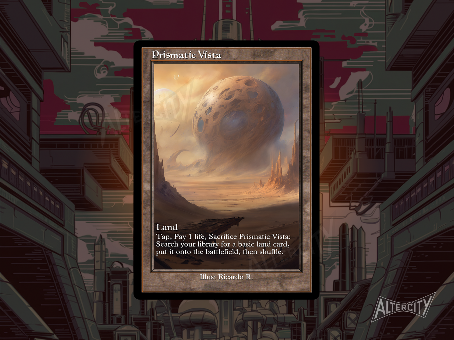 Prismatic Vista - MTG Custom Cards, Commander alternate art - Magic MTG Alters Full Art