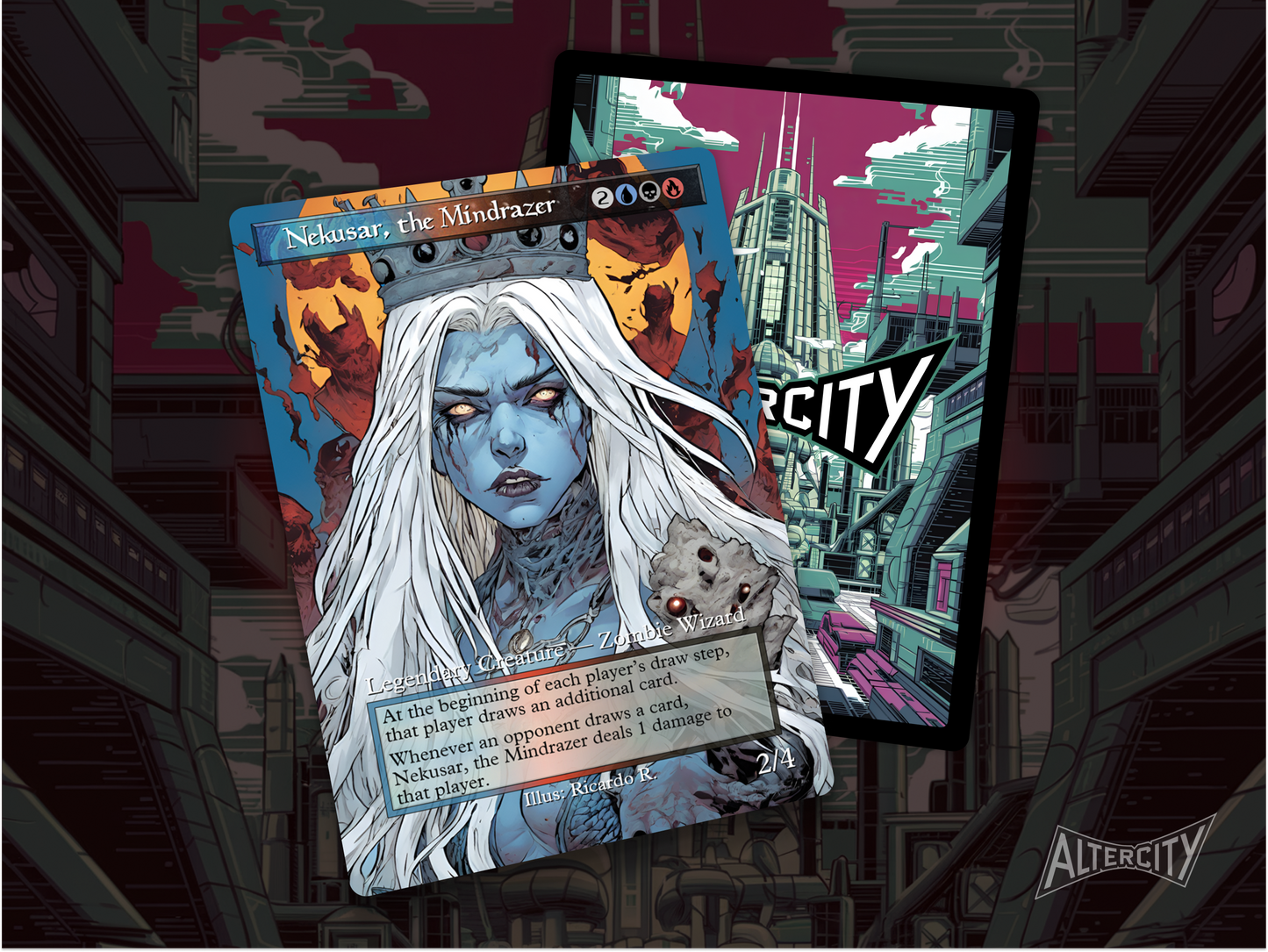 High-resolution Magic proxy of Nekusar, the Mindrazer for wheel and damage decks.