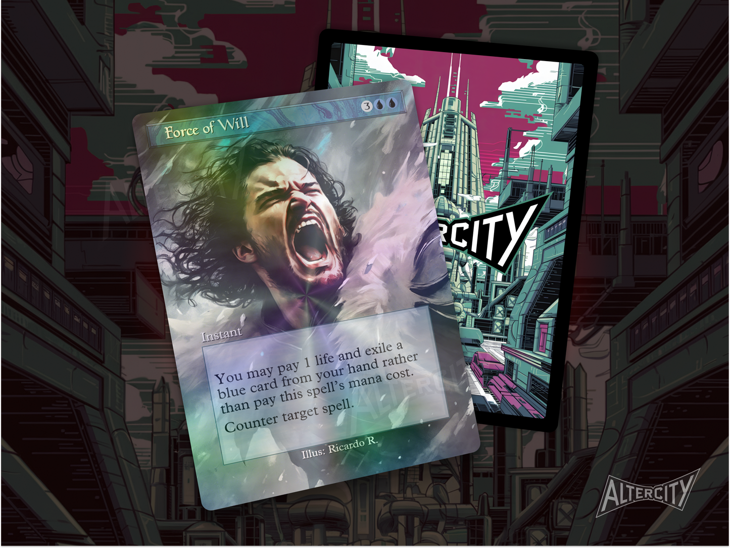 Force of Will - Jon Snow Alter - Full Art - MTG Custom Cards, Commander, Edh and Cedh High Quality Altered Proxies