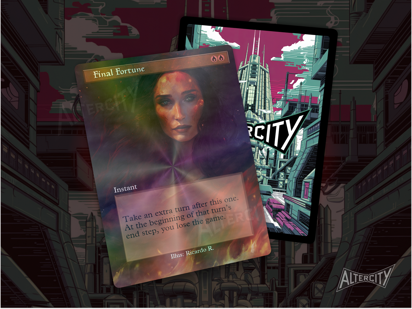 Final Fortune (v2) - Full Art Alter - MTG Custom Cards, Commander, Edh and Cedh High Quality Altered Proxies