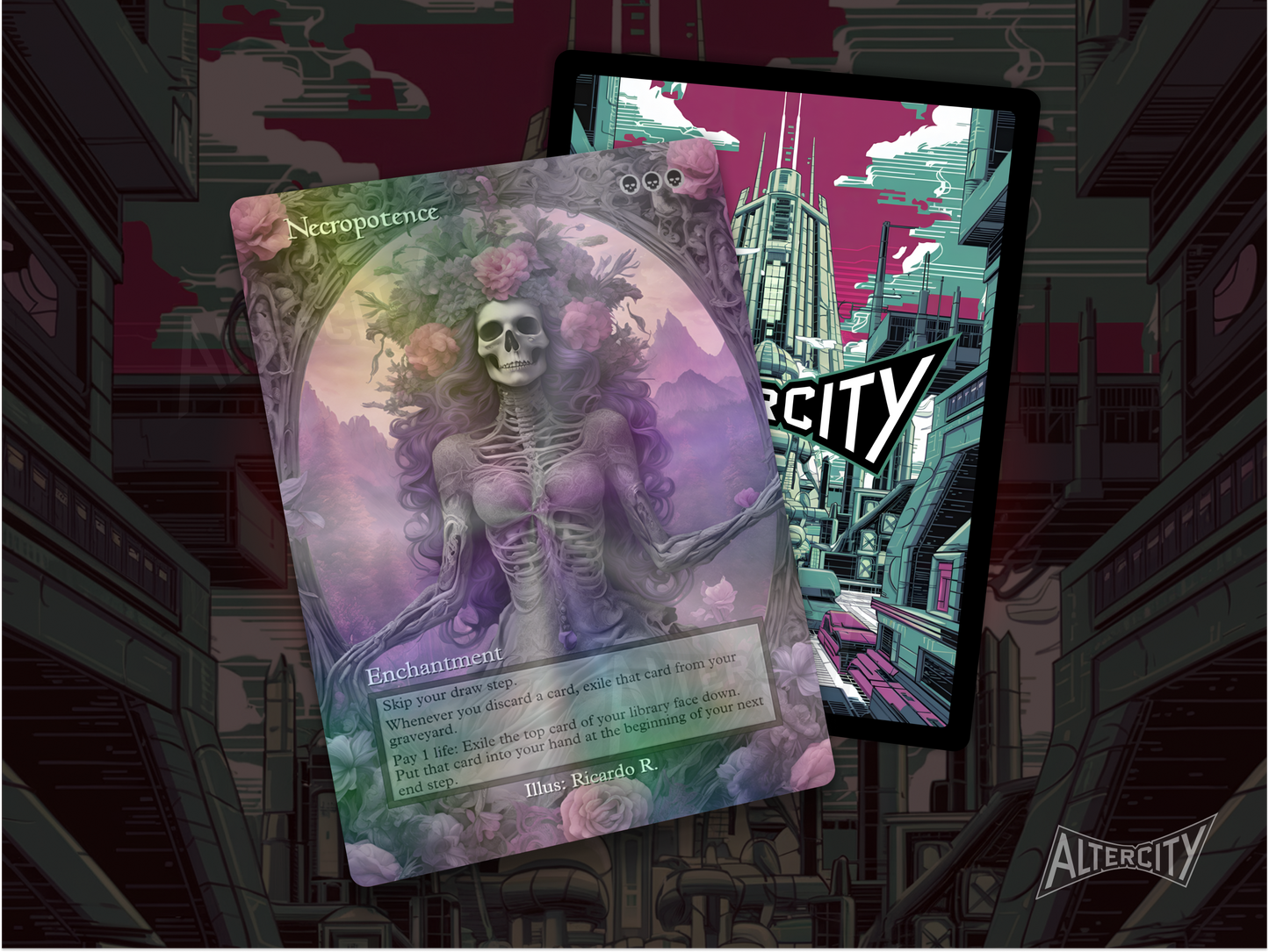 Necropotence (v2) - Full Art Alter - MTG Custom Cards, Commander, Edh and Cedh High Quality Alters