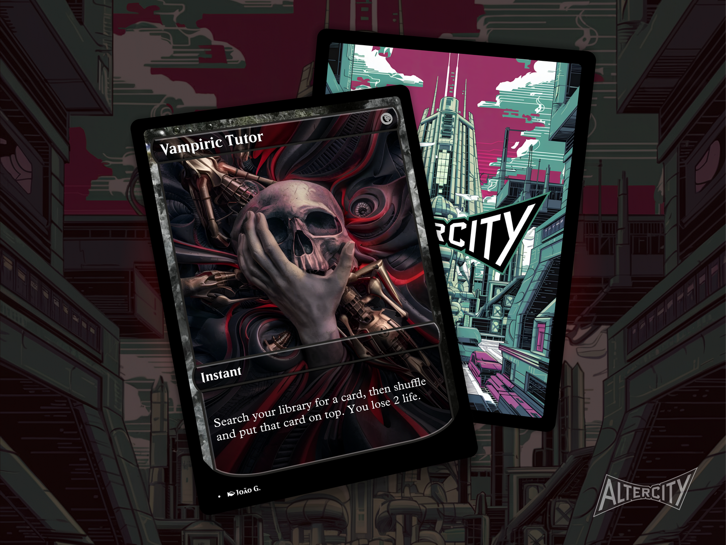Vampiric Tutor (v1) - Full Art Alter - MTG Custom Cards, Commander, Edh and Cedh High Quality Alters
