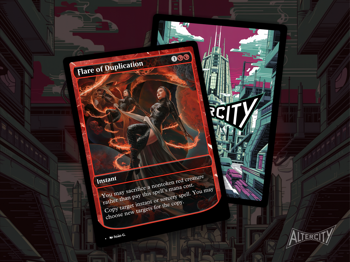 Flare of Duplication (v1) - Full Art Alter - MTG Custom Cards, Commander, Edh and Cedh High Quality Alters