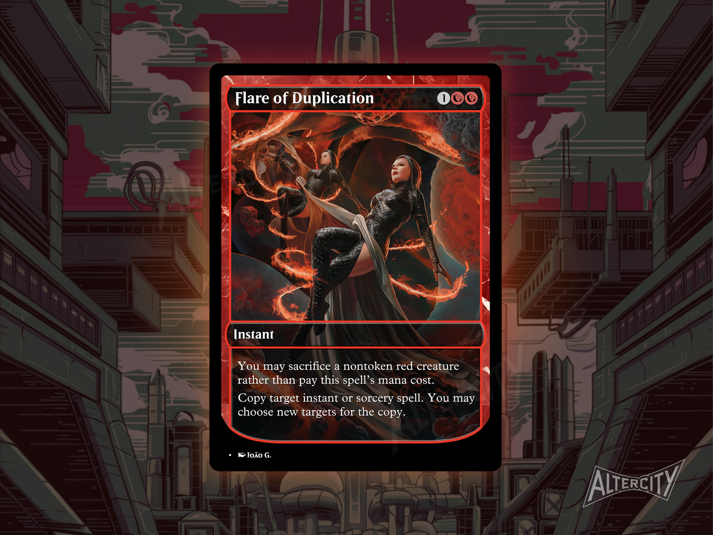 Flare of Duplication (v1) - Full Art Alter - MTG Custom Cards, Commander, Edh and Cedh High Quality Alters