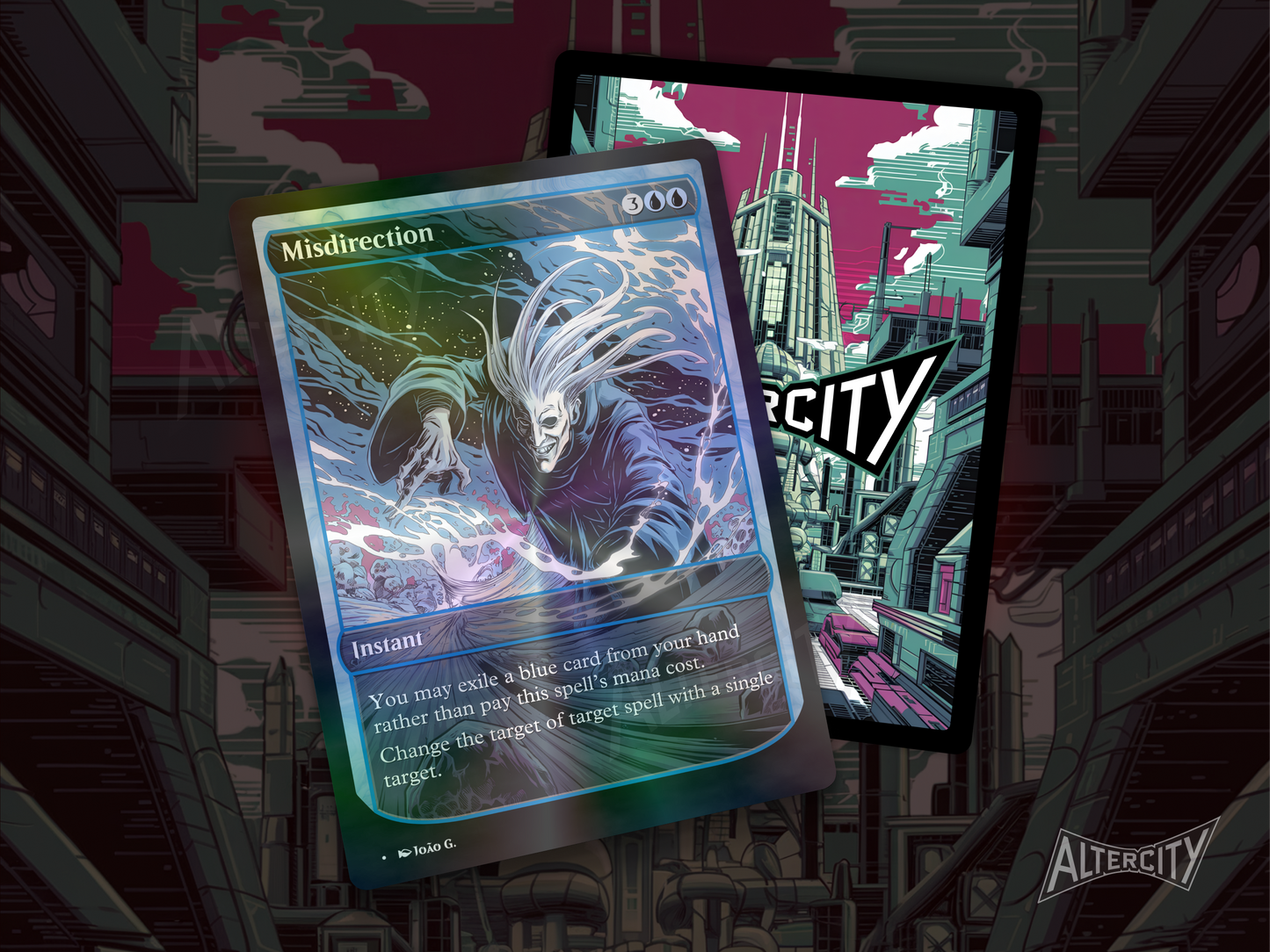 Misdirection - Full Art Alter - MTG Custom Cards, Commander, Edh and Cedh High Quality Alters
