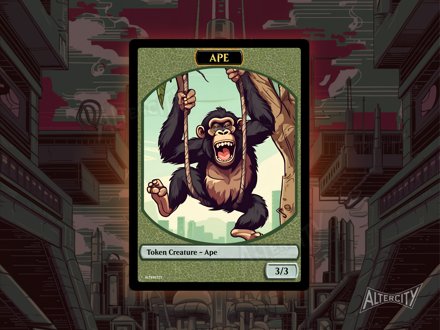 Ape 3/3 Token - Double Sided Token - MTG Custom Cards, Commander, EDH and CEDH High Quality Tokens