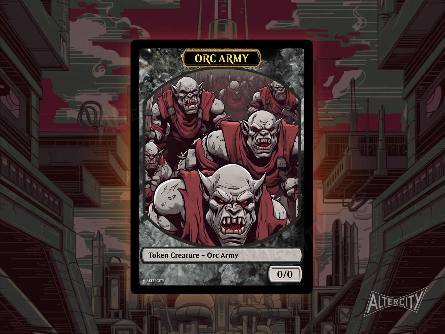 Orc Army 0/0 Token - Double Sided Token - Orcish Bowmasters Token - MTG Custom Cards, Commander, EDH and CEDH High Quality Tokens