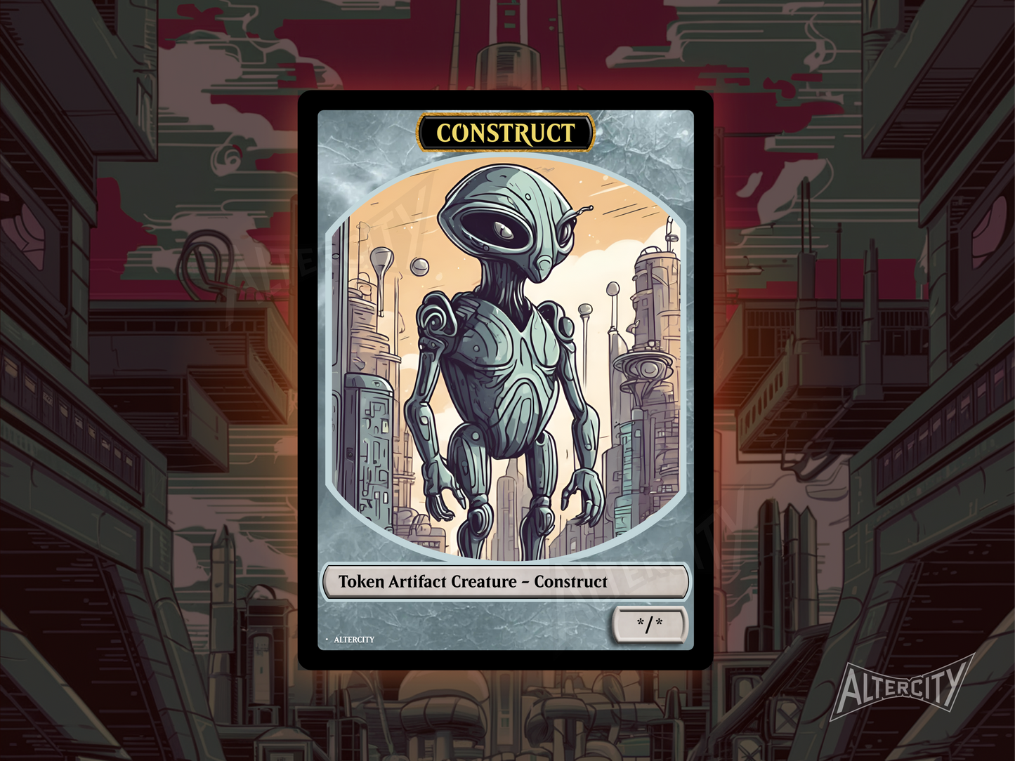 Construct */* Token - Double Sided Token - MTG Custom Cards, Commander, EDH and CEDH High Quality Tokens
