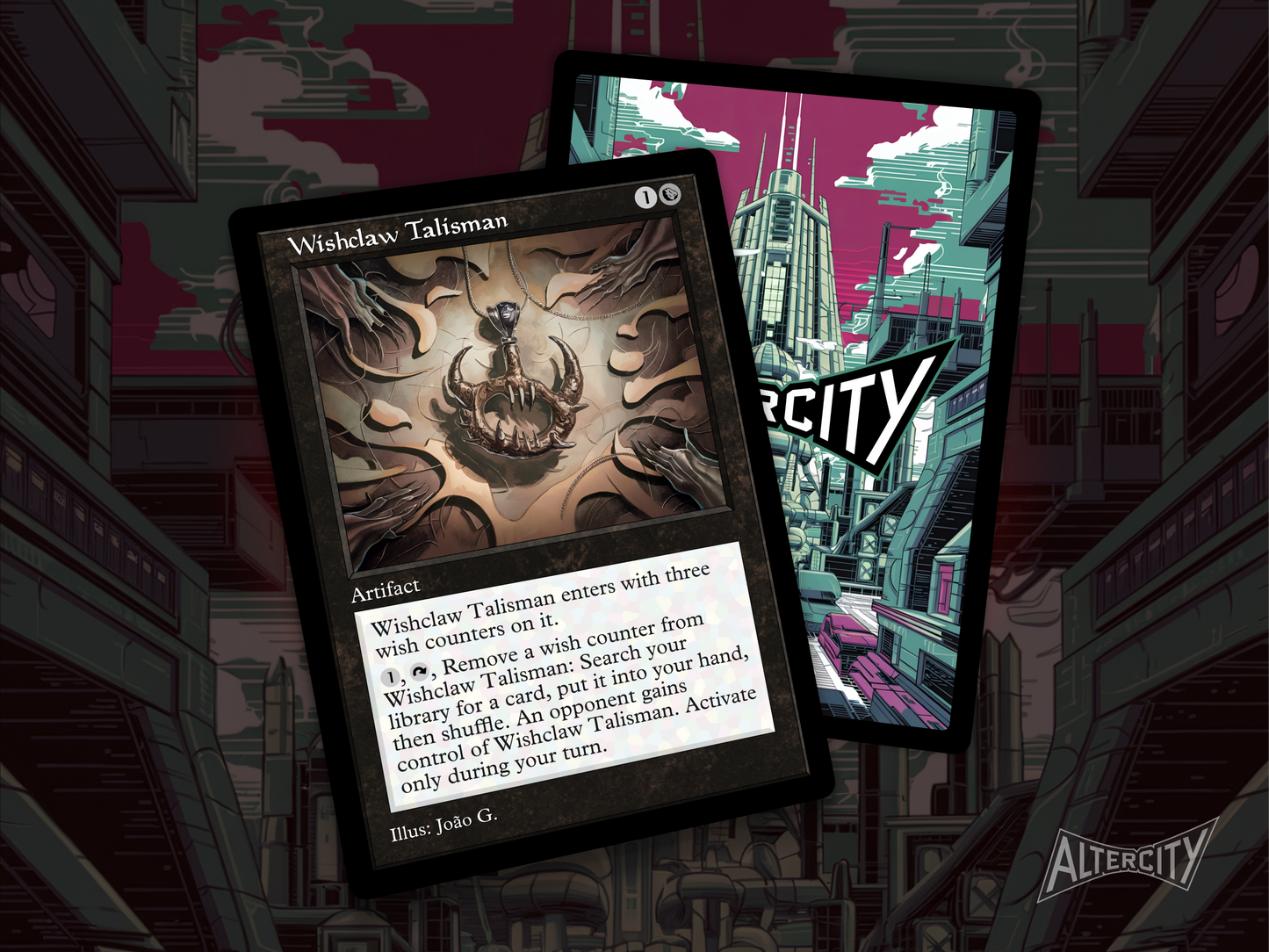 High-resolution Magic proxy of Wishclaw Talisman for combo and spell decks.