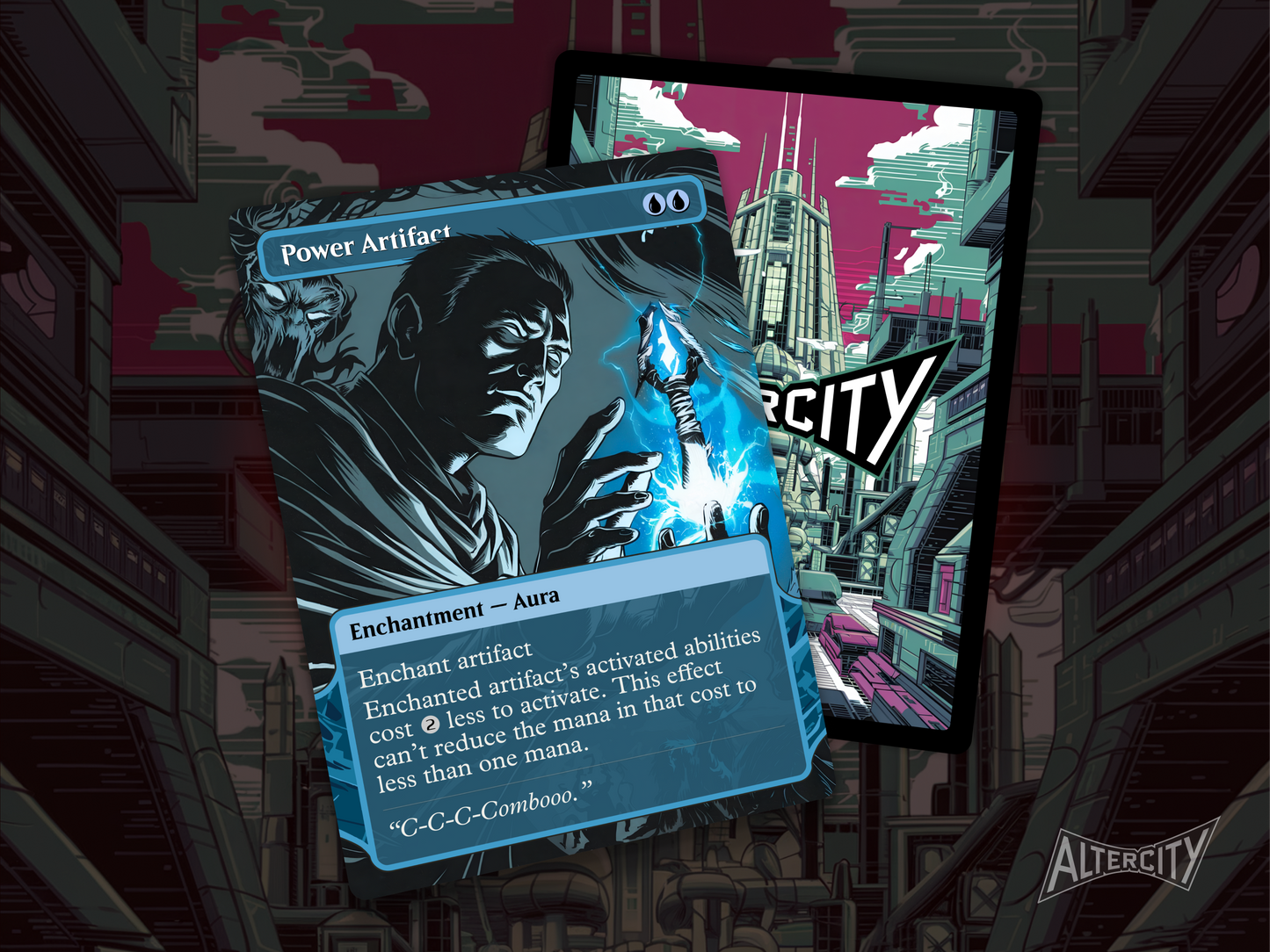 High-resolution Magic proxy of Power Artifact for artifact ramp and combo decks.