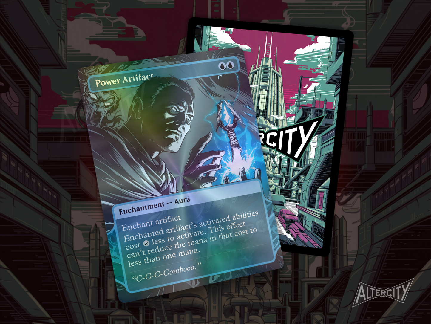 Power Artifact (v1) - Full Art Alter - MTG Custom Cards, Commander, Edh and Cedh High Quality Alters