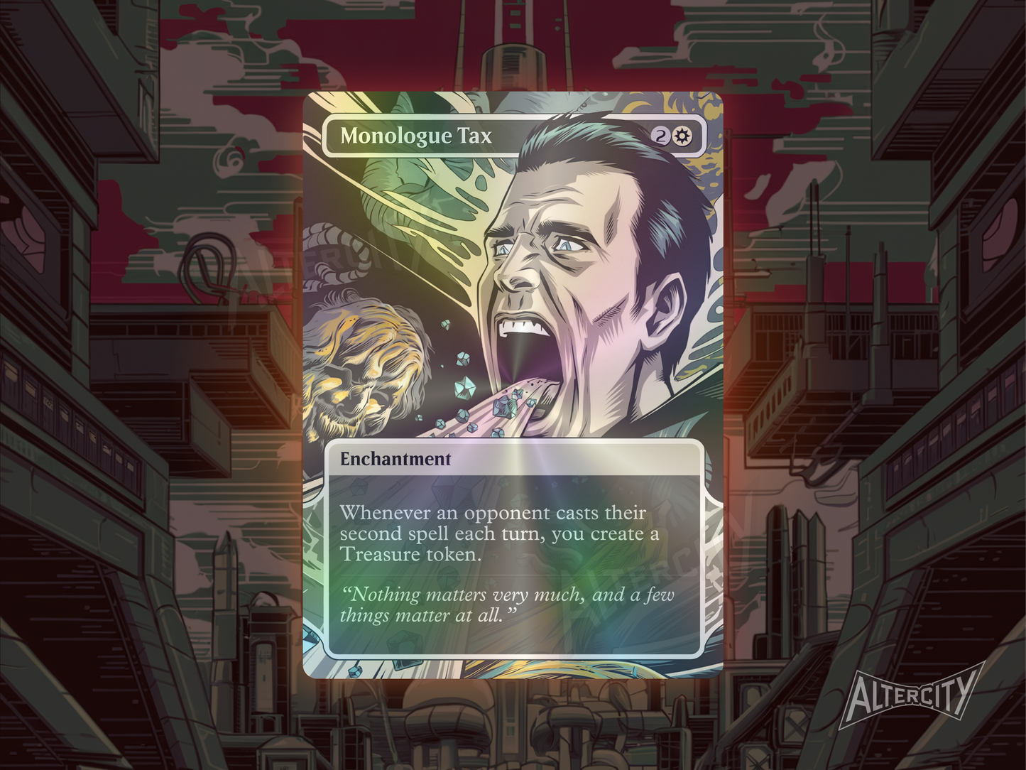 Monologue Tax - Full Art Alter - MTG Custom Cards, Commander, Edh and Cedh High Quality Alters
