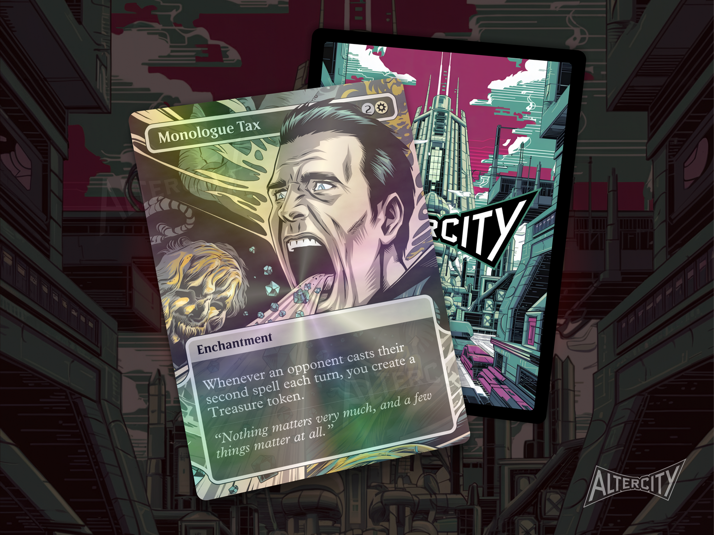 Monologue Tax - Full Art Alter - MTG Custom Cards, Commander, Edh and Cedh High Quality Alters