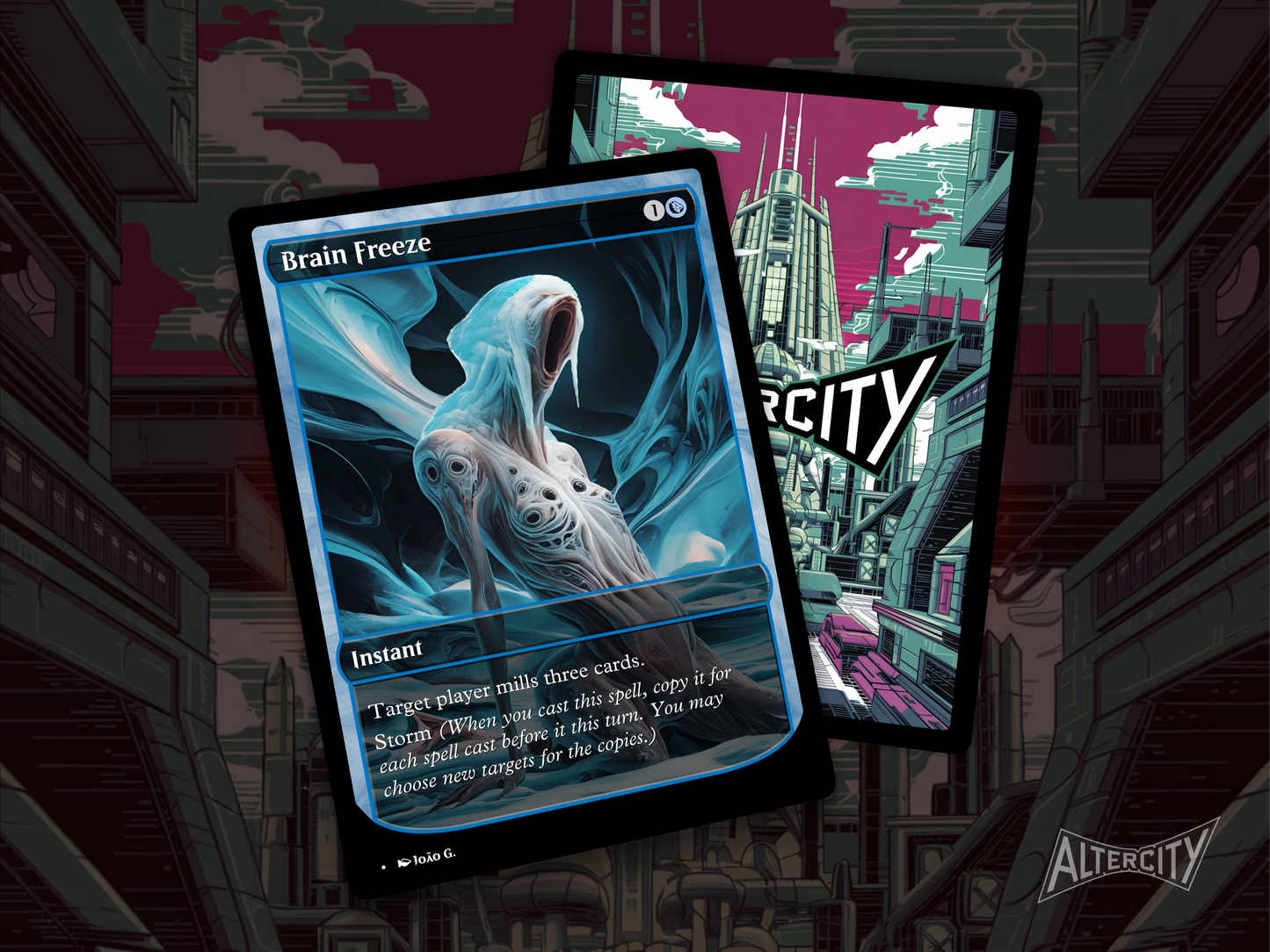 High-resolution Magic proxy of Brain Freeze for storm and mill combo decks.